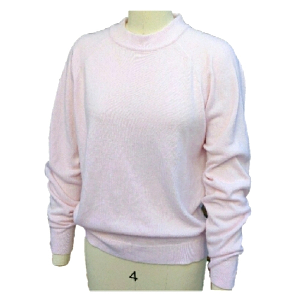 Swann Vintage Back Zip Soft Pink Sweater Medium